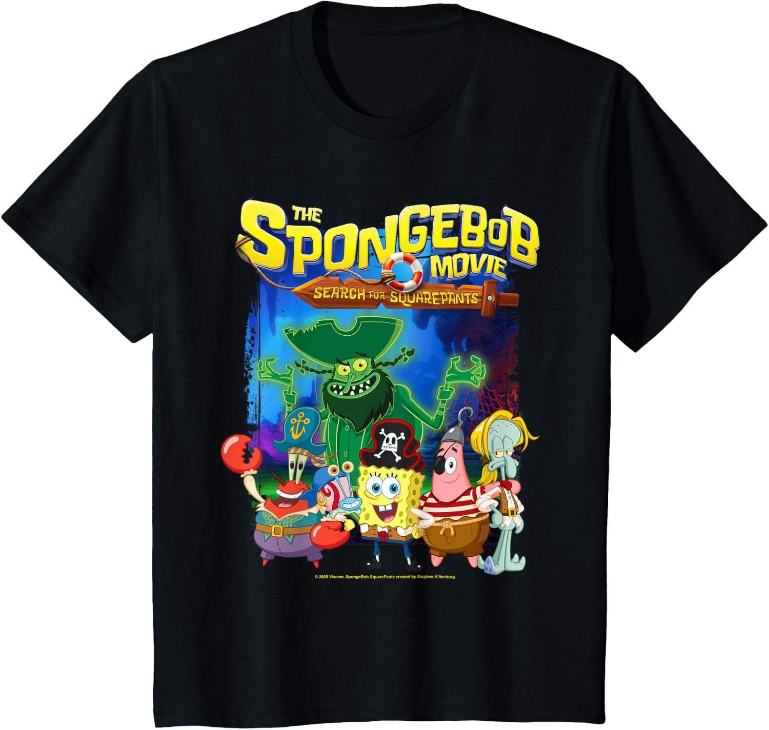 image:imageSpongebob Movie 2025 Crew Lineup TShirtBlack