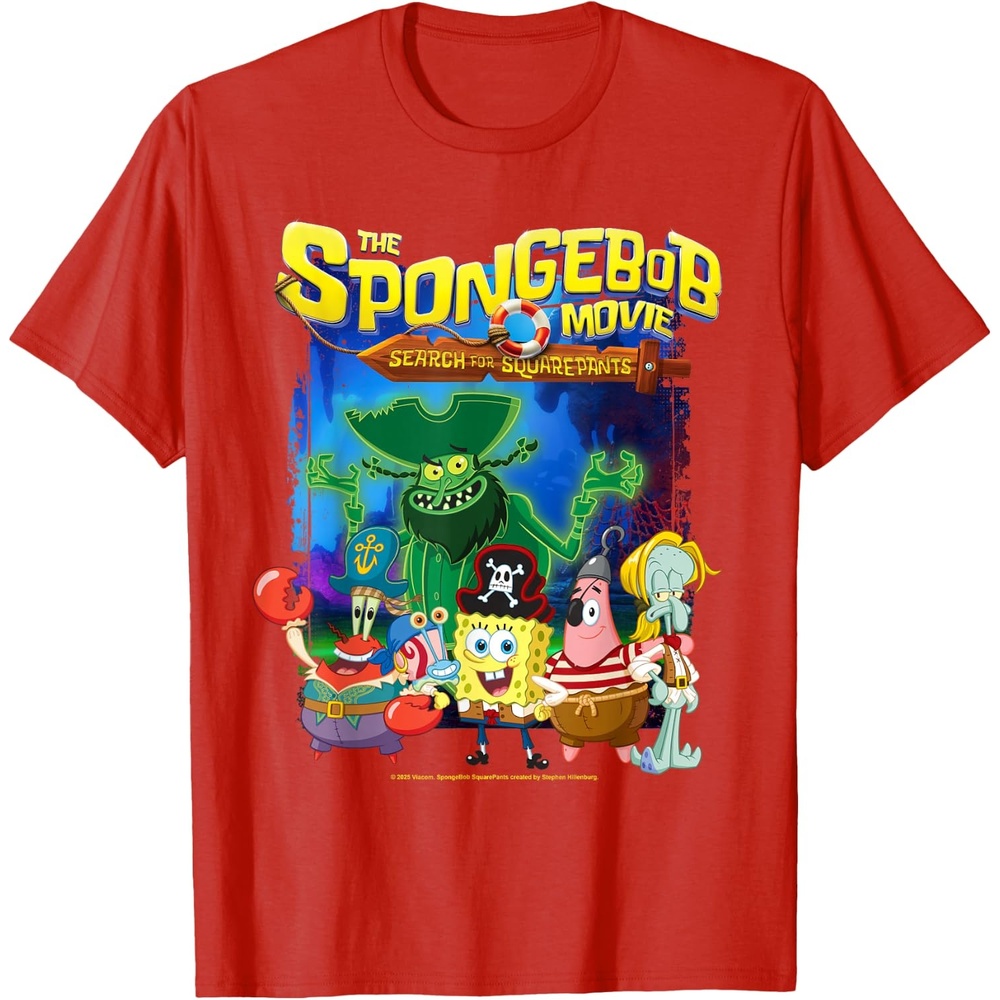 image:imageSpongebob Movie 2025 Crew Lineup TShirtRed