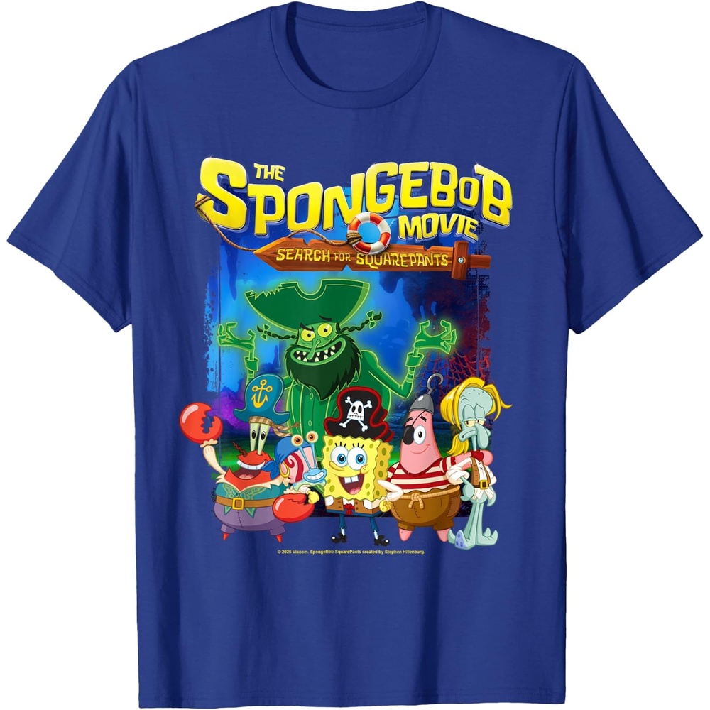 image:imageSpongebob Movie 2025 Crew Lineup TShirtRoyal Blue