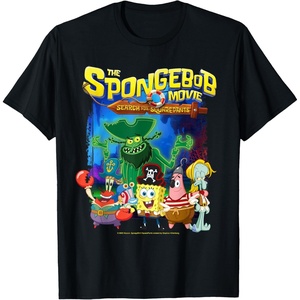 Spongebob Movie (2025) Crew Lineup T-Shirt(Black)