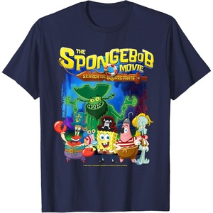Spongebob Movie (2025) Crew Lineup T-Shirt(Navy Blue)